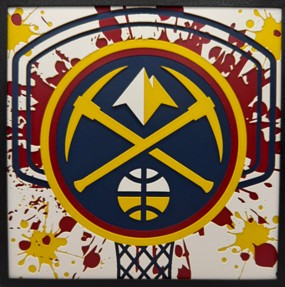 Denver Nuggets 3D Print Artwork
