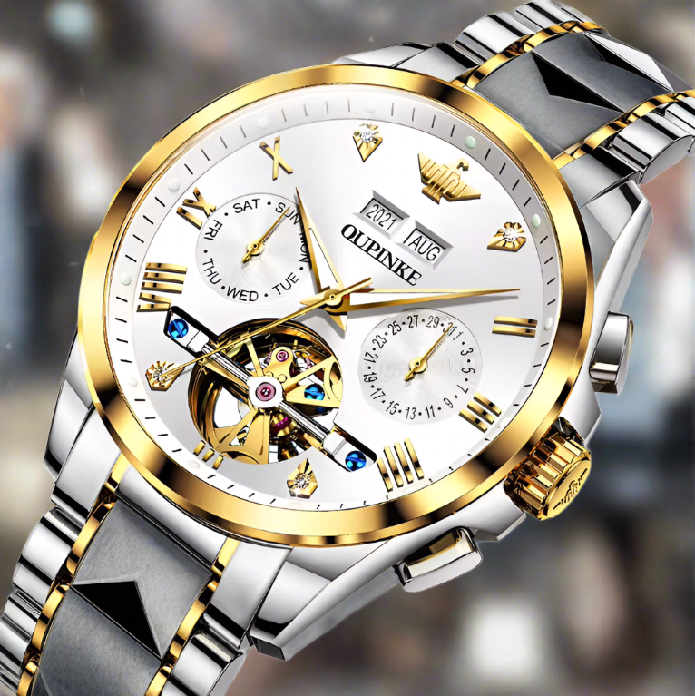 Montre mécanique de luxe pour hommes, squelette G3186, étanche, cadran évidé, horloge automatique, à la mode