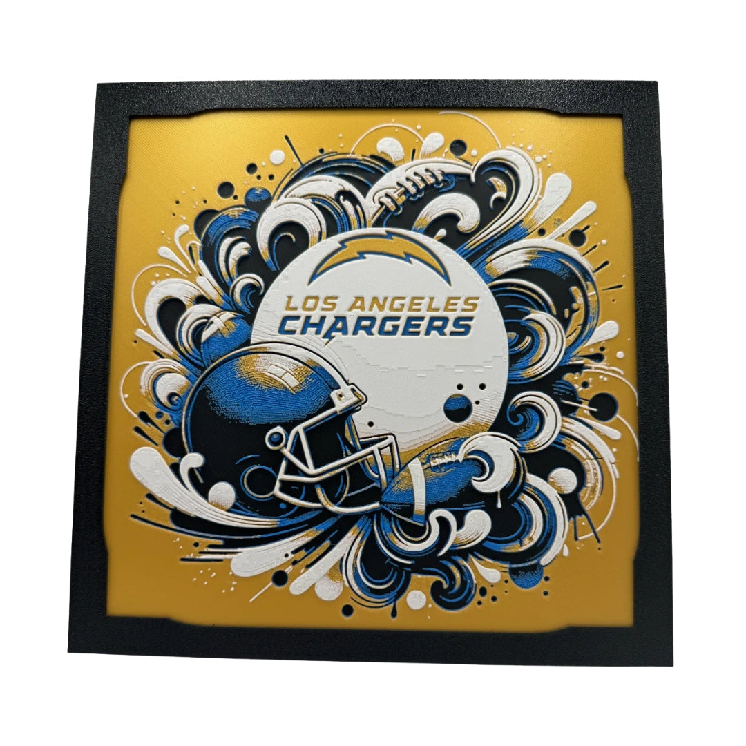 Los Angeles Chargers 3D Print Artwork