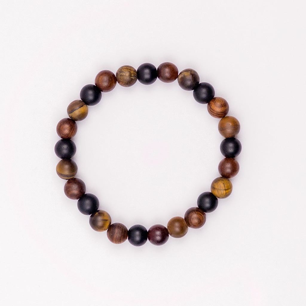 Black Onyx - Rosewood - Tigers Eye Bead Bracelets