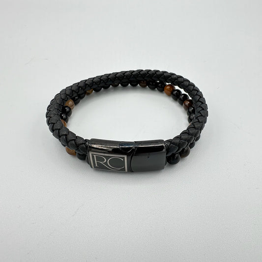 Leather and Beads Bracelet