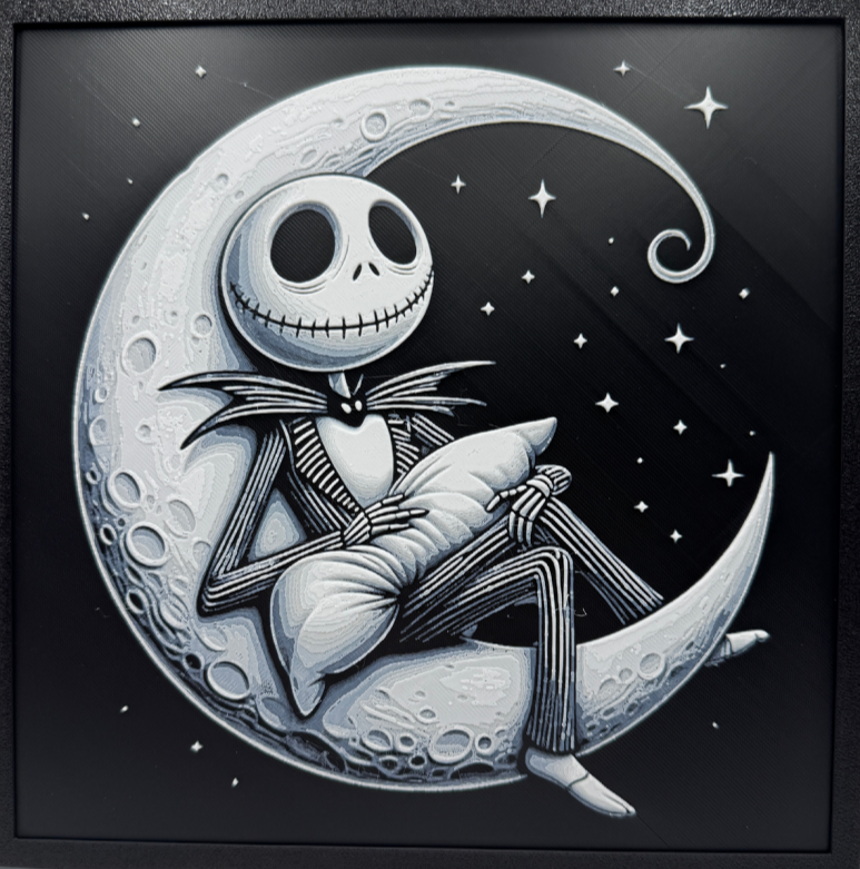 Jack Skeleton moon 3D Print Artwork