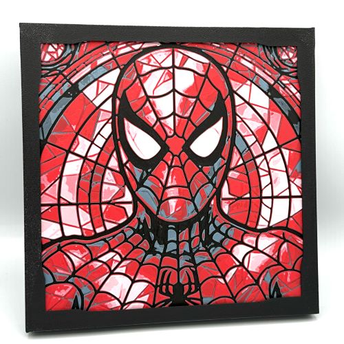 Spider-Man Stained Glass 3D Print Artwork