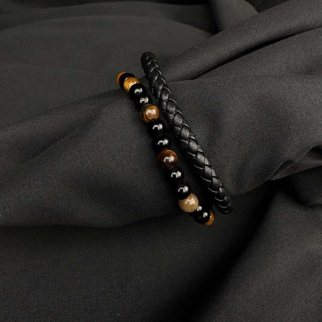 Bracelet Cuir et Perles