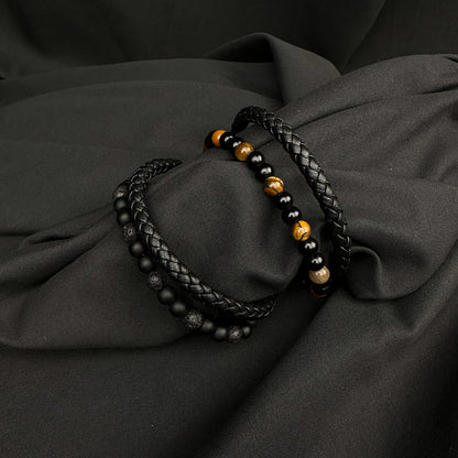 Bracelet Cuir et Perles