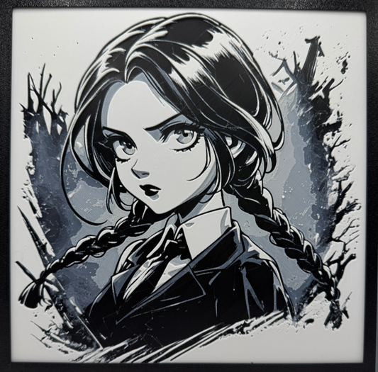 Wednesday Addams 3D Print Artwork