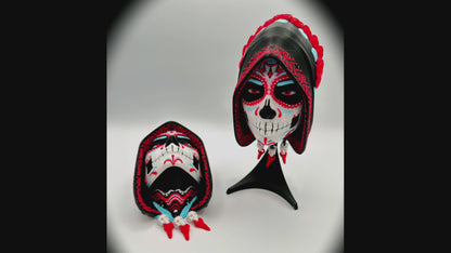 Masque mural Santa-Catrina imprimé en 3D avec support