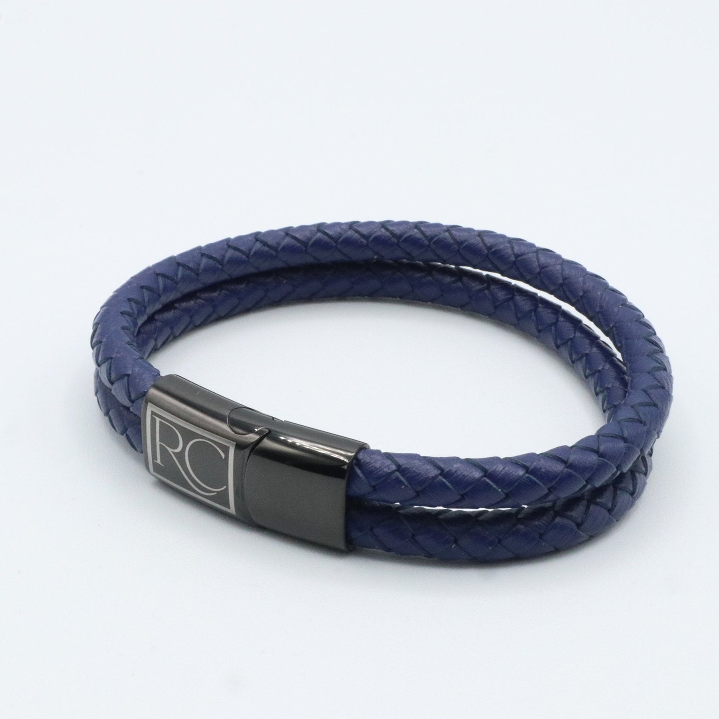 Dual braided round leather bracelet 3 colours - Reico Creations